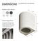Euri Lighting Artisan Concrete Collection Corinthian Wall Sconce Fixture Cream White EOL-WL62CW-1100 - alternate 2